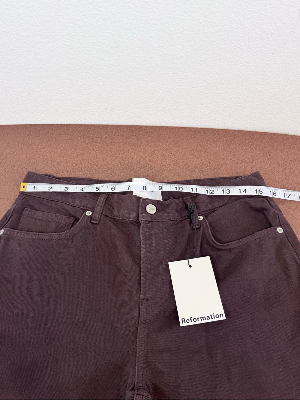 Reformation Cary Low Rise Slouchy Wide Leg Mole - Picture 9 of 14